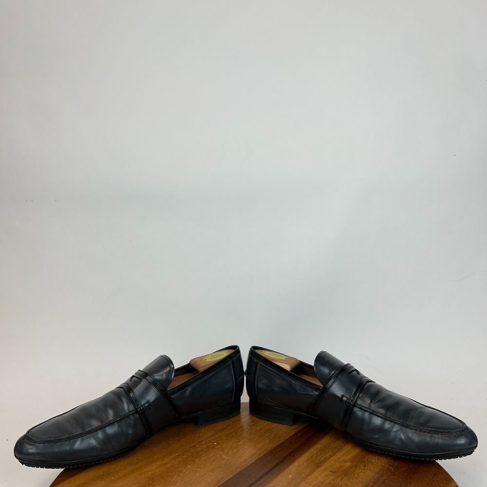 Mens Gucci Gray Leather Pointed Toe Penny Loafers Shoes Siize UK 10 US 11 M GUC - Picture 5 of 9